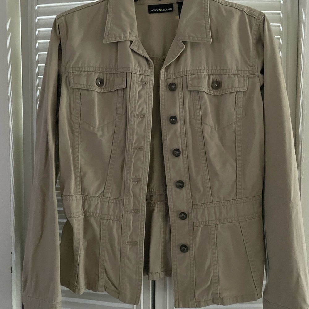 DKNY JEANS Beige Casual Jacket